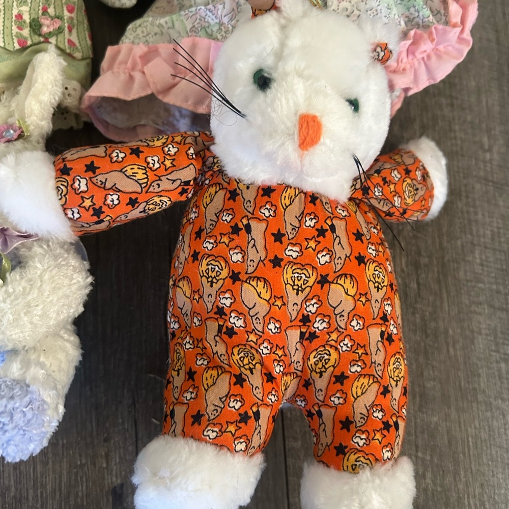 Bunny Rabbit Easter & Fall Autumn Rabbit with Girl doll - Picture 2 of 5